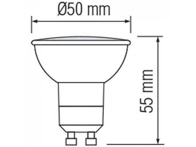 Led spot gu10 – 5w – 6500k koud wit – ip20 (x100) - afbeelding 3 van  3