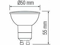 Led spot gu10 – 5w – 6500k koud wit – ip20 (x100) - afbeelding 4 van  4