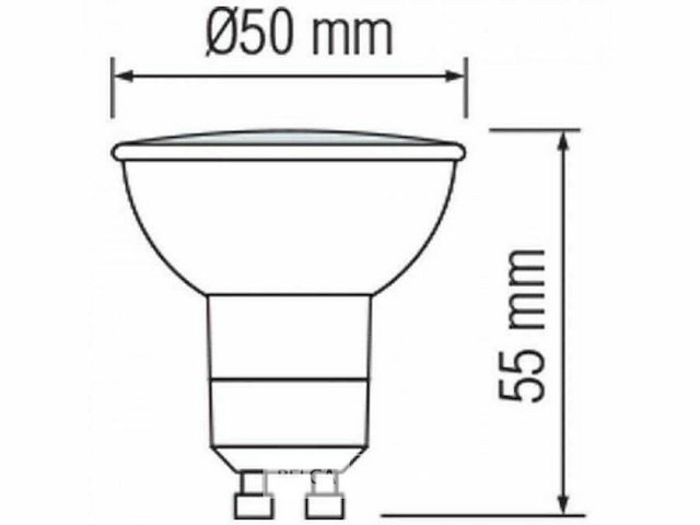 Led spot gu10 – 5w – 6500k koud wit – ip20 (x50) - afbeelding 4 van  4