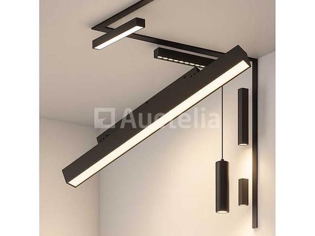 Led spot lineair op magnetische rail 48v - 20w - mora (x4) - afbeelding 1 van  5