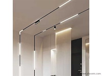 Led spot lineaire op magnetische rail 48v - 18w - zwart - alfa (x4) - afbeelding 4 van  5