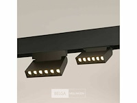 Led spot lineaire op magnetische rail 48v - 18w - zwart - alfa (x4) - afbeelding 2 van  5