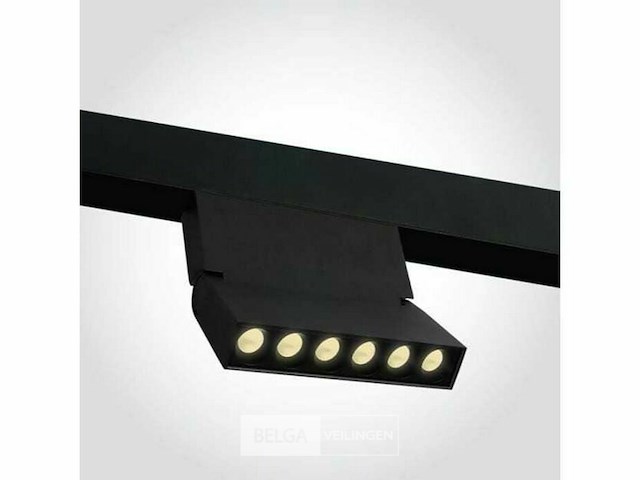 Led spot lineaire op magnetische rail 48v - 18w - zwart - alfa (x4) - afbeelding 5 van  5