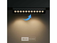 Led spot lineaire op magnetische rail 48v - 18w - zwart - alfa (x4) - afbeelding 2 van  6
