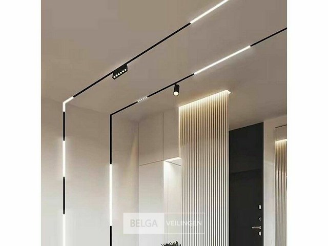 Led spot lineaire op magnetische rail 48v - 18w - zwart - alfa (x4) - afbeelding 5 van  6