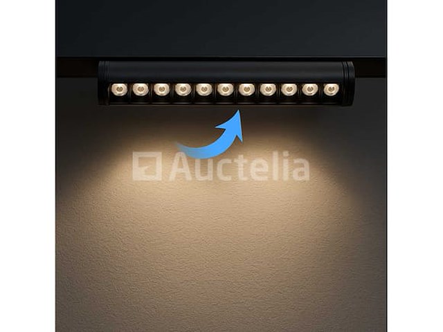 Led spot lineaire op magnetische rail 48v - 18w - zwart - alfa (x8) - afbeelding 3 van  5