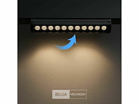 Led spot lineaire op magnetische rail 48v - 18w - zwart - alfa (x8) - afbeelding 2 van  6