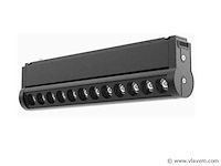 Led spot lineaire op magnetische rail 48v . 18w . zwart . alfa (x8) - afbeelding 2 van  5