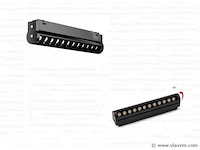 Led spot lineaire op magnetische rail 48v . 18w . zwart . alfa (x8) - afbeelding 3 van  5