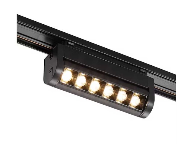 Led spot op magnetische rail 48v - 12w - zwart - alfa (x8) - afbeelding 1 van  3