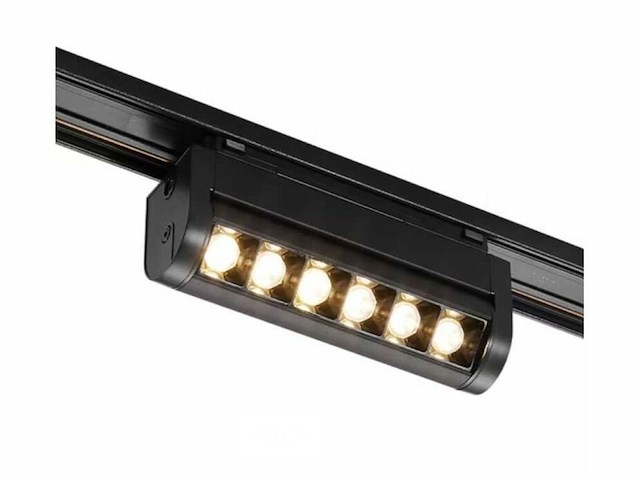 Led spot op magnetische rail 48v - 12w - zwart - alfa (x8) - afbeelding 1 van  5