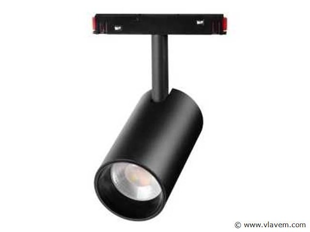 Led spot op magnetische rail 48v - 20w - zwart - bery (x8) - afbeelding 1 van  5