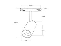 Led spot op magnetische rail 48v -10w - zwart - bery (x8) - afbeelding 5 van  5