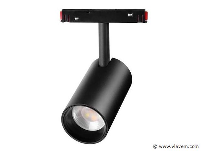 Led spot op magnetische rail 48v -10w - zwart - bery (x8) - afbeelding 2 van  6