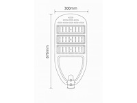 Led straatverlichting 150w met sensor – 6500k koud wit (x6) - afbeelding 2 van  5