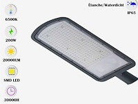 Led straatverlichting 200w – 6500k koud wit – ip65 waterdicht (x3) - afbeelding 7 van  7