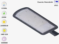 Led straatverlichting 200w – 6500k koud wit – ip65 waterdicht (x6) - afbeelding 6 van  6