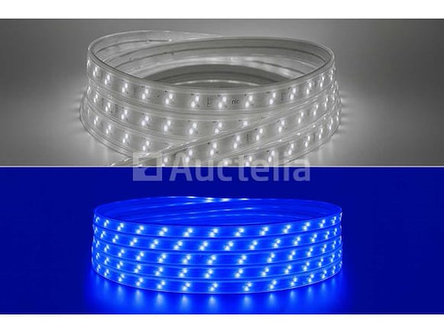 Led strip 25m - blauw & koud wit - ip65 waterdicht (x1) - afbeelding 3 van  5
