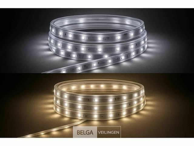 Led strip 25m - wit & warm wit - ip65 waterdicht (x1) - afbeelding 1 van  6