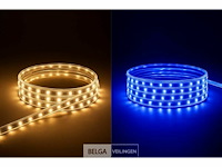 Led strip 25m – blauw & warm wit – ip65 waterdicht (x1) - afbeelding 2 van  6