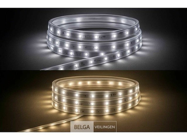 Led strip 25m – wit & warm wit – ip65 waterdicht (x2) - afbeelding 2 van  5