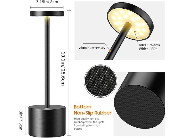 Led-tafellampen (2 stuks) - afbeelding 2 van  3