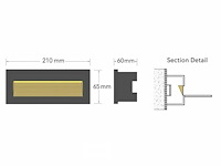 Led trapverlichting ly05 - 6w - ip65 waterdicht - rechthoekig - antraciet (x4) - afbeelding 4 van  6