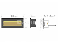 Led trapverlichting ly05 - 6w - ip65 waterdicht - rechthoekig - antraciet (x8) - afbeelding 4 van  5