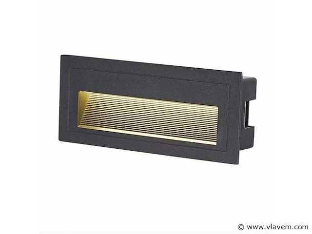 Led trapverlichting ly05 - 6w – ip65 waterdicht – rechthoekig – antraciet (x4) - afbeelding 2 van  5