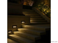 Led trapverlichting ly05 . 6w . ip65 waterdicht . rechthoekig . antraciet (x4) - afbeelding 4 van  5