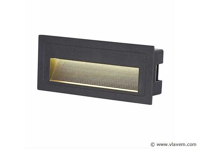 Led trapverlichting ly05 . 6w . ip65 waterdicht . rechthoekig . antraciet (x8) - afbeelding 2 van  5