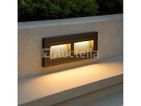 Led trapverlichting ly06 - 3w - ip65 waterdicht - rechthoekig - antraciet (x4) - afbeelding 2 van  4