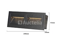 Led trapverlichting ly06 - 3w - ip65 waterdicht - rechthoekig - antraciet (x8) - afbeelding 1 van  4