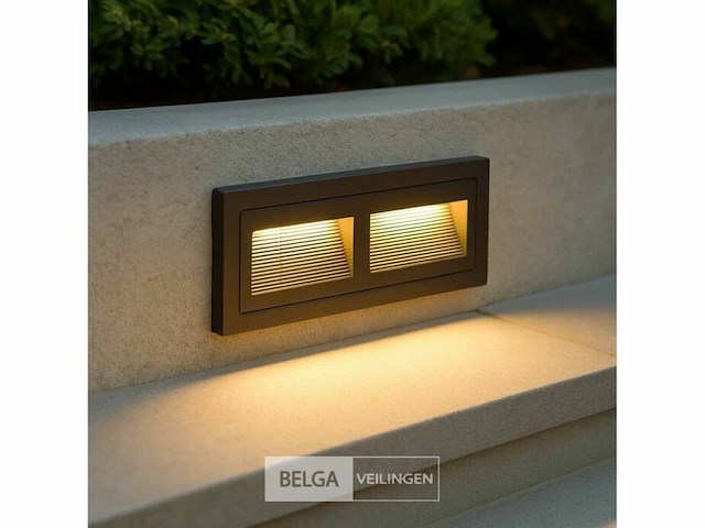 Led trapverlichting ly06 - 3w – ip65 waterdicht – rechthoekig – antraciet (x4) - afbeelding 2 van  5