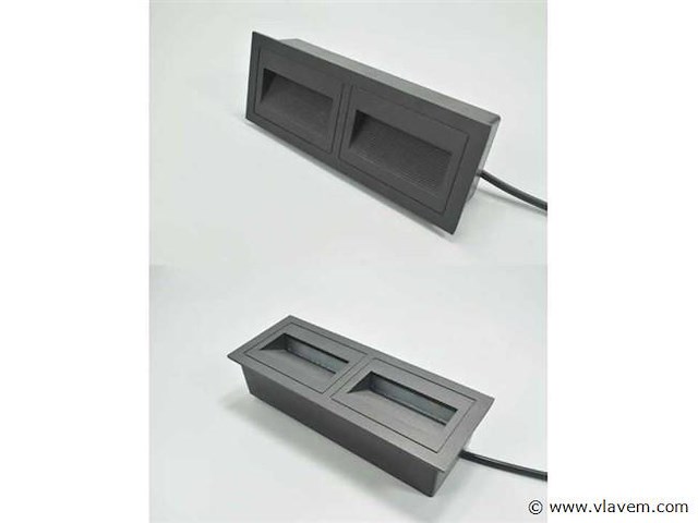 Led trapverlichting ly06 - 3w – ip65 waterdicht – rechthoekig – antraciet (x8) - afbeelding 4 van  4