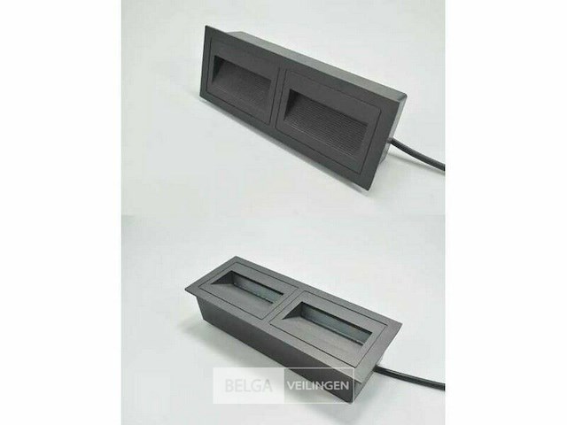 Led trapverlichting ly06 - 3w – ip65 waterdicht – rechthoekig – antraciet (x8) - afbeelding 5 van  5
