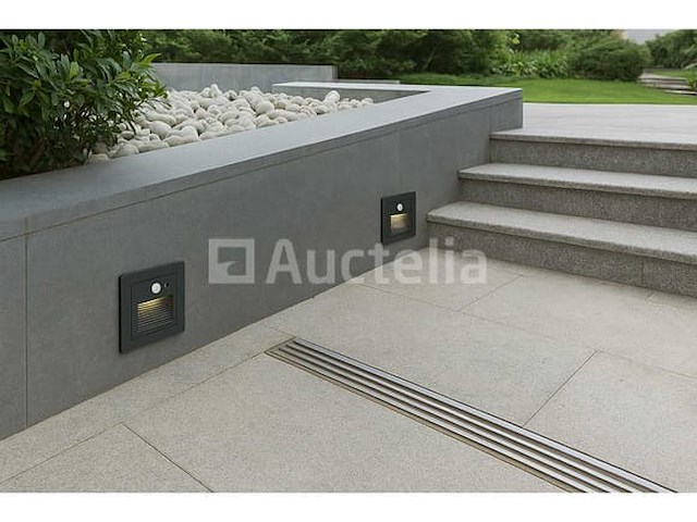 Led trapverlichting met sensor ly03 - 3w - ip65 waterdicht- antraciet (x4) - afbeelding 5 van  6