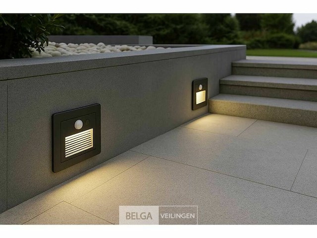 Led trapverlichting met sensor ly03 - 3w - ip65 waterdicht- antraciet (x4) - afbeelding 2 van  7