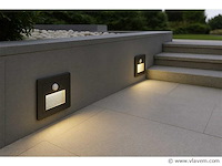 Led trapverlichting met sensor ly03 . 3w . ip65 waterdicht. antraciet (x4) - afbeelding 1 van  6