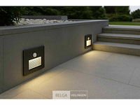 Led trapverlichting met sensor ly03 – 3w – ip65 waterdicht– antraciet (x8) - afbeelding 1 van  7