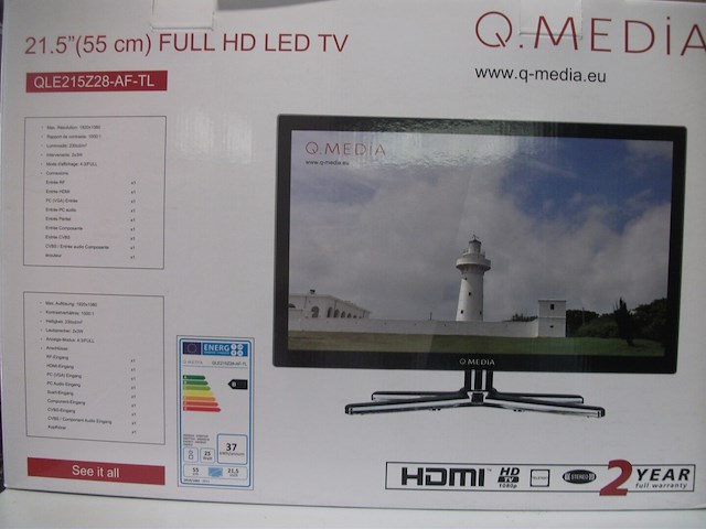 Led tv 55 cm q media - afbeelding 1 van  2