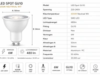 Led verlichting (horoz) – 6w – 4200k neutraal wit – ip20 – ip20 (50 stuks) - afbeelding 4 van  4