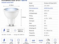 Led verlichting (venus) – 6w – 6400k koud wit – ip20 – ip20 (50 stuks) - afbeelding 4 van  4