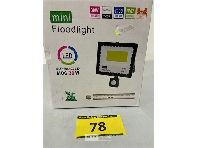 Led verstraler met sensor 30w 6500k ip67 - afbeelding 2 van  3