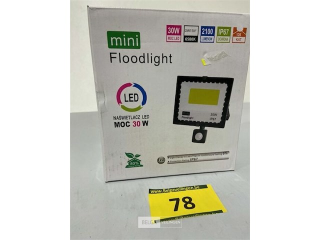 Led verstraler met sensor 30w 6500k ip67 - afbeelding 3 van  3