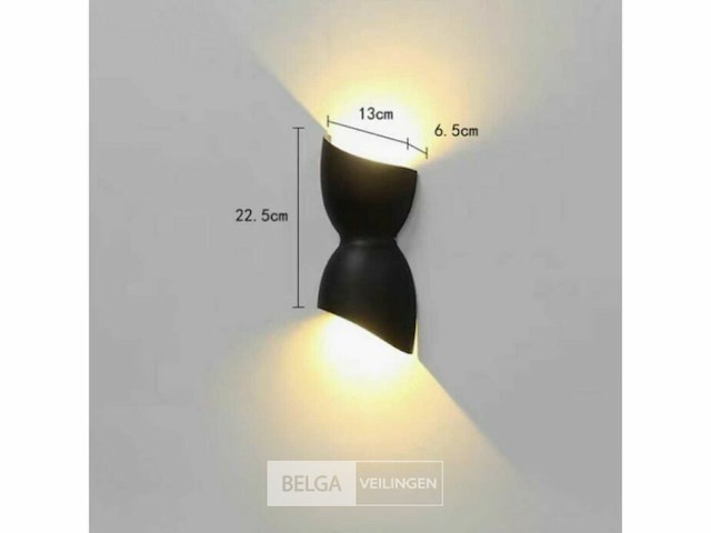 Led wandlamp - vorm: torso - zwart - ip54 (8x) - afbeelding 3 van  5