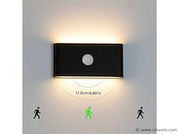 Led wandlamp bidirectionele met sensor sw-2309 - 12w (x5) - afbeelding 2 van  3