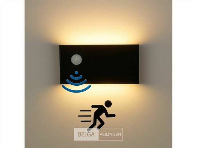 Led wandlamp bidirectionele met sensor sw-2309 - 12w (x5) - afbeelding 2 van  4