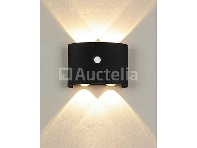 Led wandlamp met sensor - sw 2310-2 - 4w - zwart - ip54 (x4) - afbeelding 3 van  3
