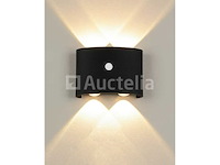 Led wandlamp met sensor - sw 2310-2 - 4w - zwart - ip54 (x4) - afbeelding 3 van  3